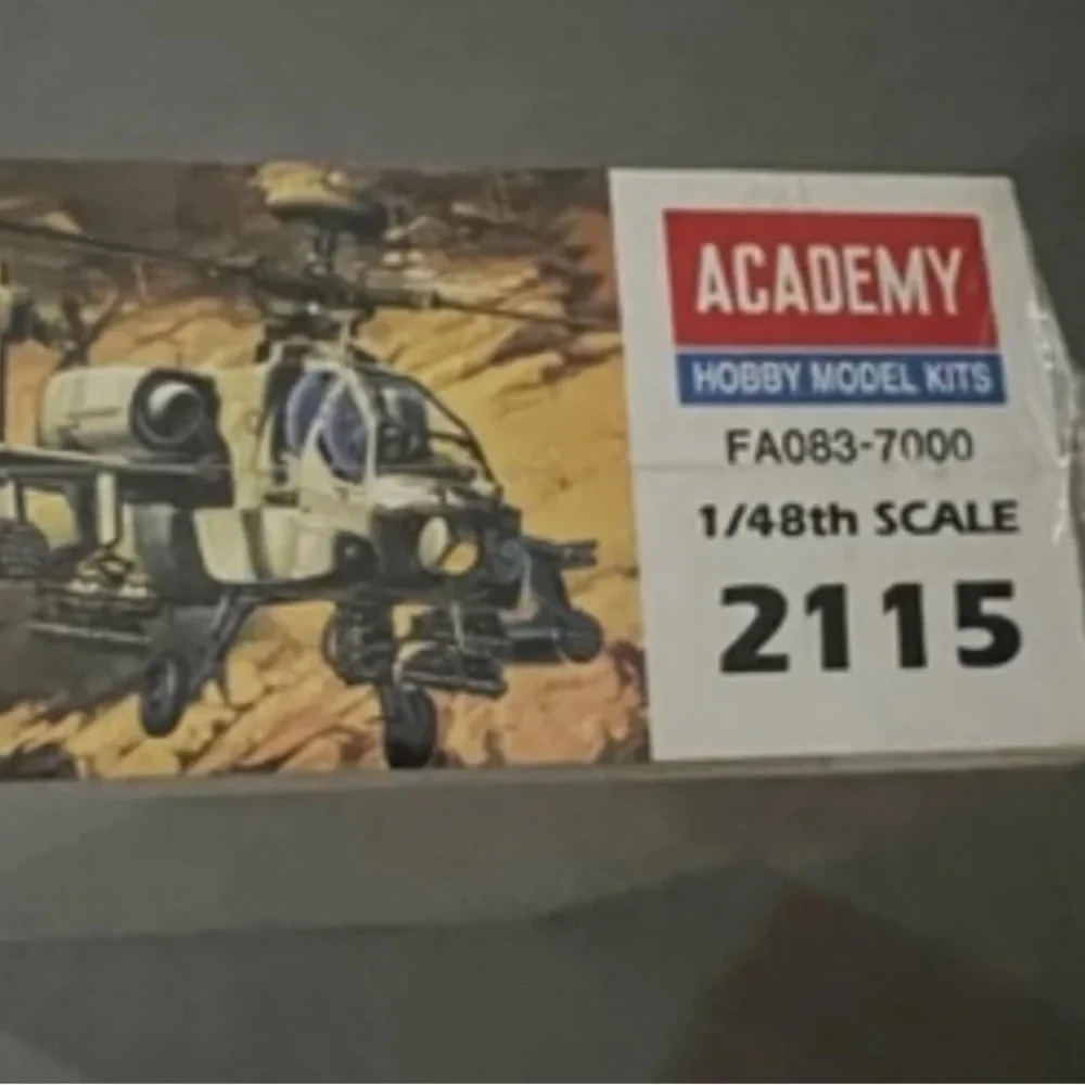 Academy McDonnell-Douglas AH-64A Apache Helicopter  1:48 Model Kit # 2115